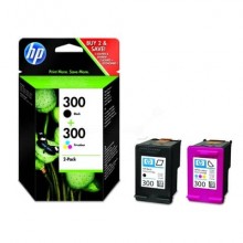 Cartucce inkjet blister 300 HP nero nero +tricromia Conf. 2 - CN637EE