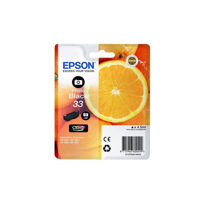 Cartuccia inkjet Arance T33 Epson nero fotografico C13T33414012